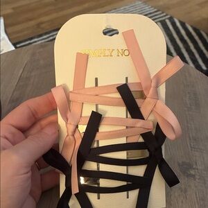 Pink and Black Bow Hair Clips